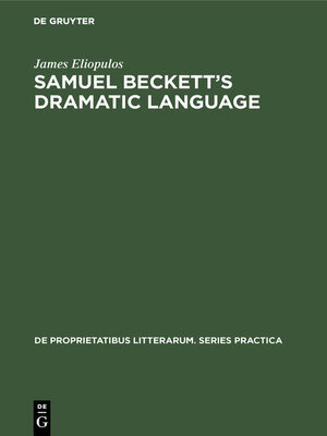 cover image of Samuel Beckett's dramatic language